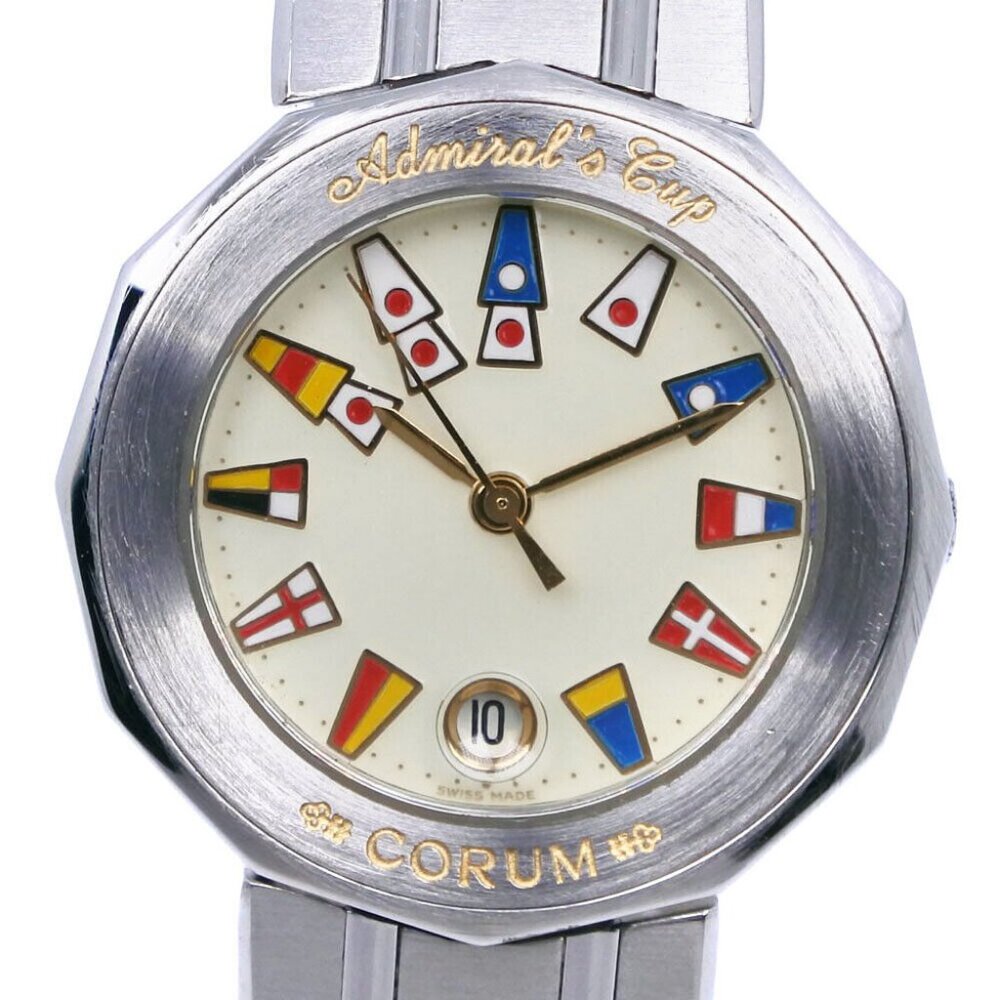 CORUM Admirals cup Watches 39.610.20V50B IvoryDial Stainless Steel Quartz ...
